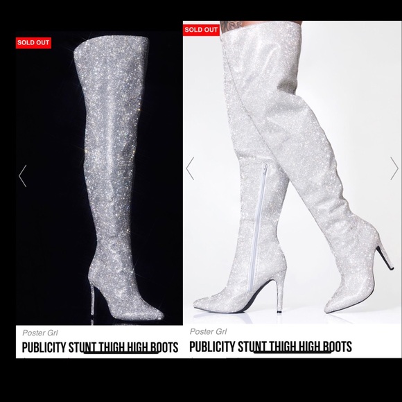 publicity stunt thigh high boots